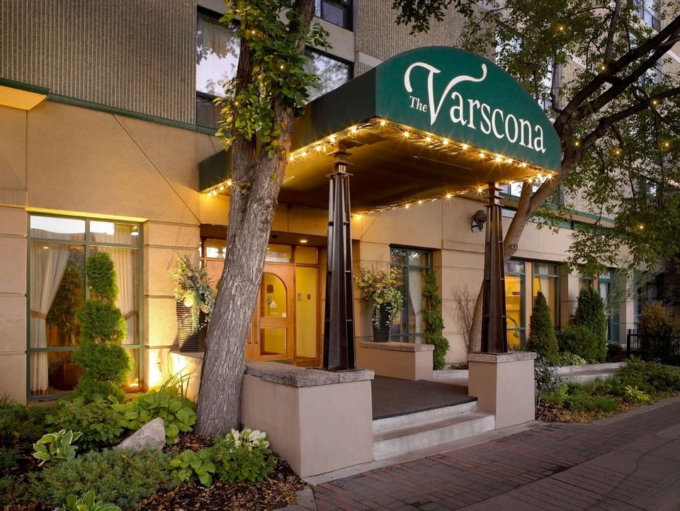 Front Exterior view of the main entrance at Varscona Hotel on Whyte