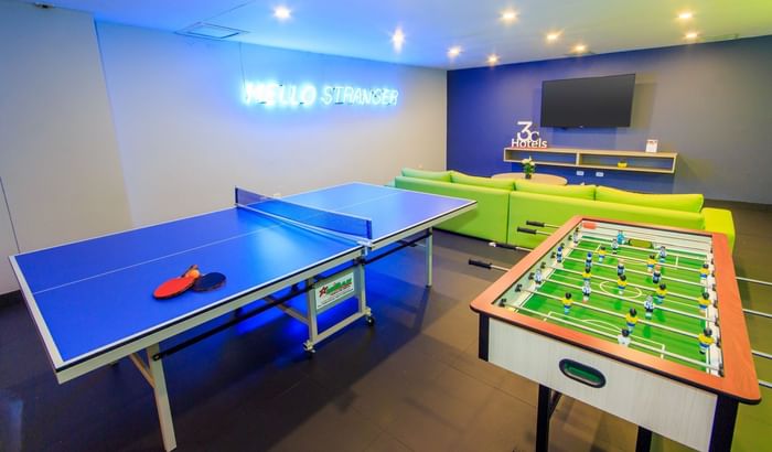 Foosball & table tennis in Game Room at 3C Hotels