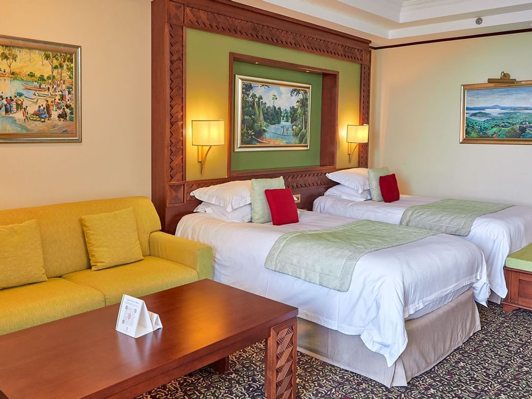 Interior of Twin Deluxe Rooms at Goma Serena Hotel