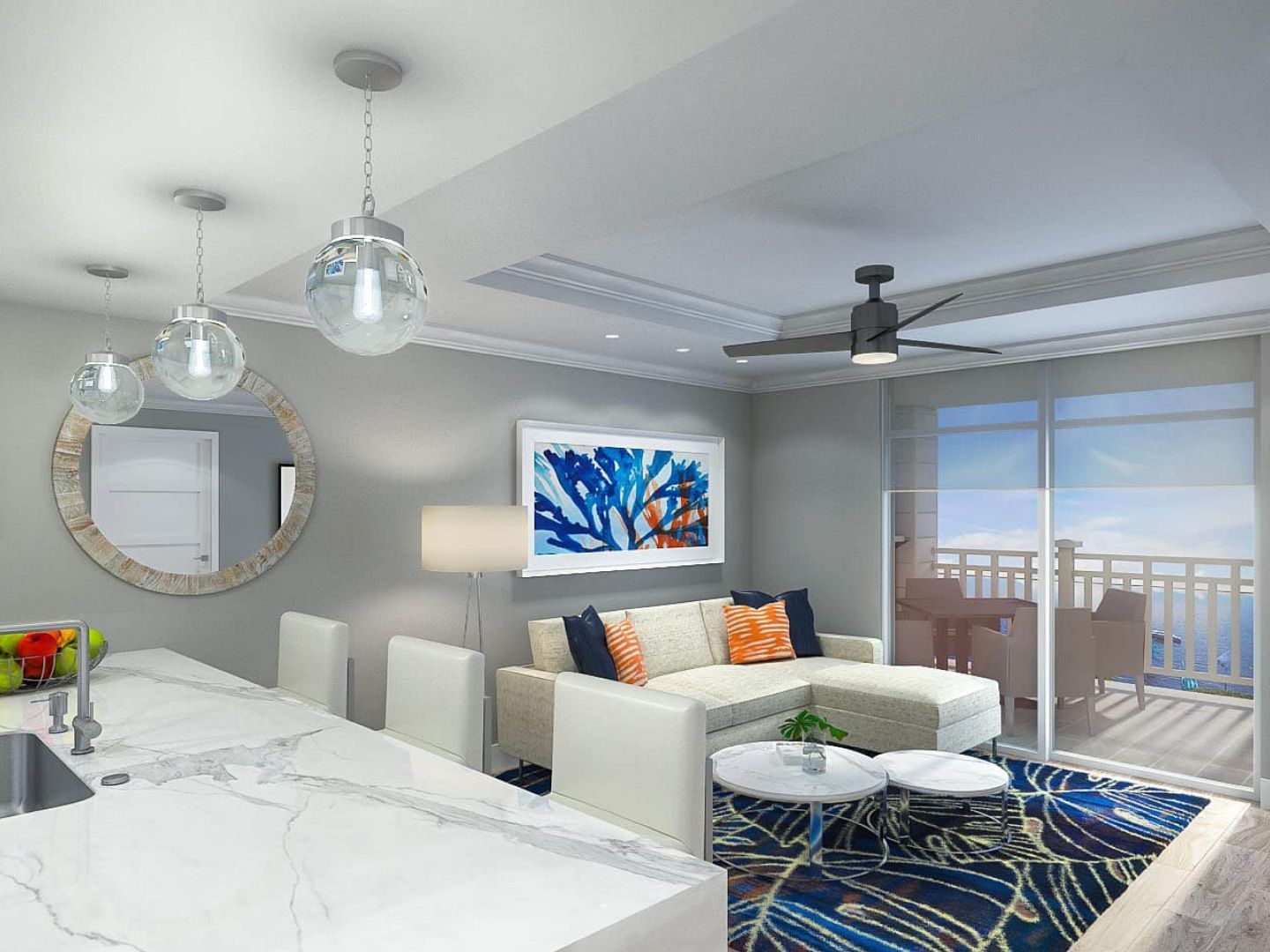 Living room of Sunsuites™ One Bedroom at Sunseeker Resort