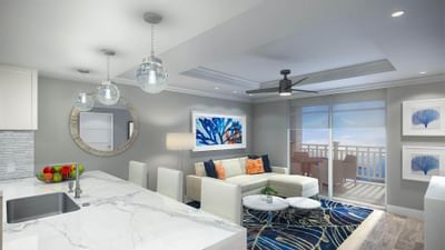 Living room of Sunsuites One Bedroom at Sunseeker Resort