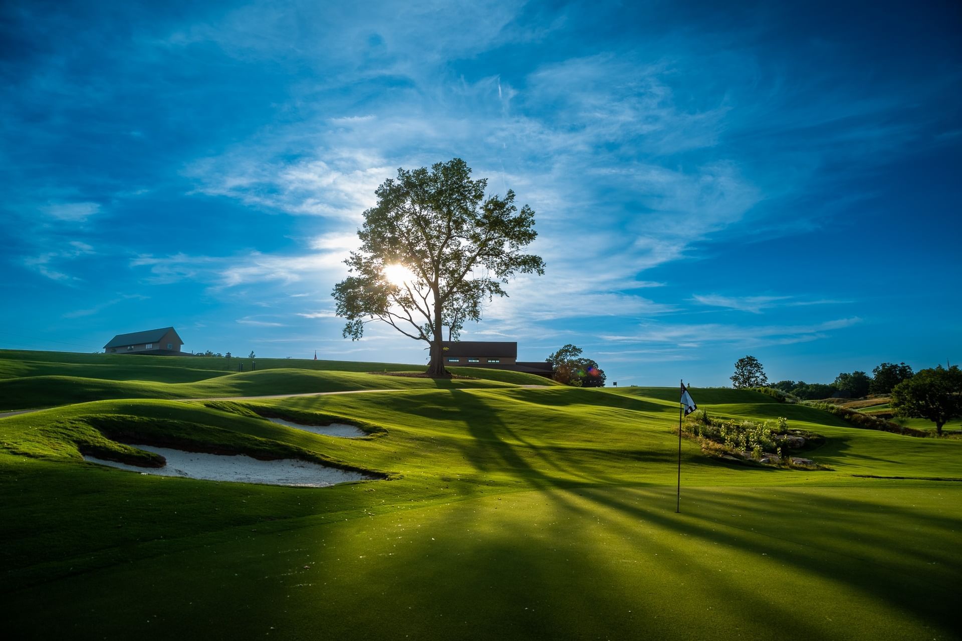 Landscape view of hotel & Golf course at Shangri-La Monkey Island