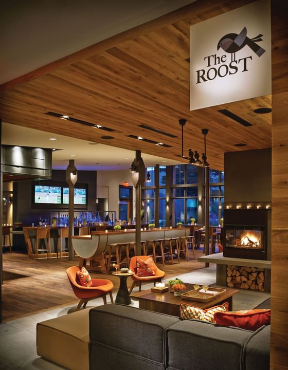 Entrance of the Roost Restaurant at Topnotch Stowe Resort