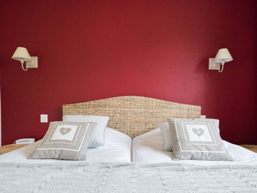 Closeup of Pillows in Chambre Confort at Le Kastelberg