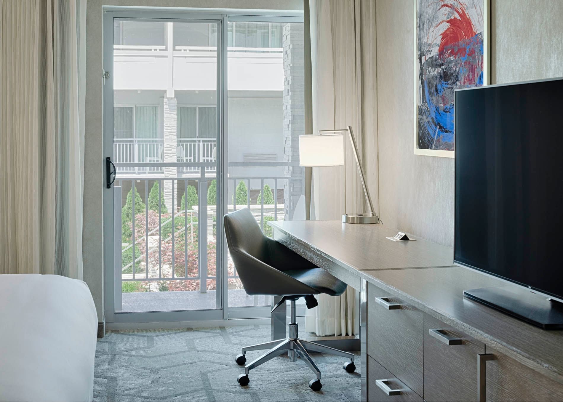 Study area of 1 king bed bedroom at the Kingsley