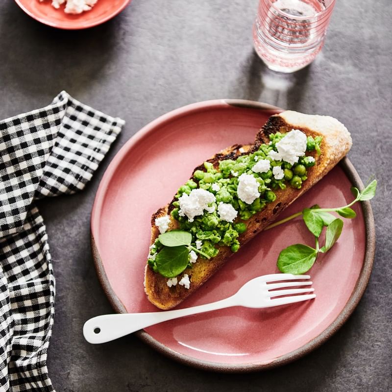 Close-up of a served dish at Crown Metropol Melbourne