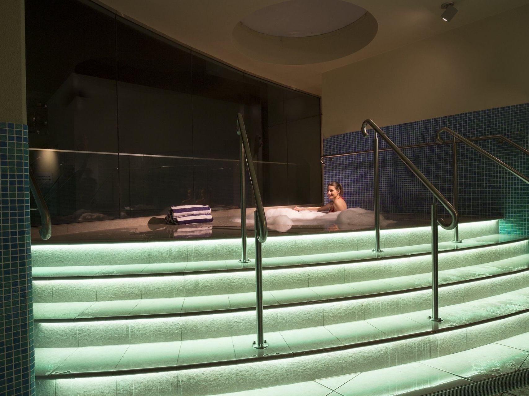 Lady in the tub at the Sebel Residence Chatswood