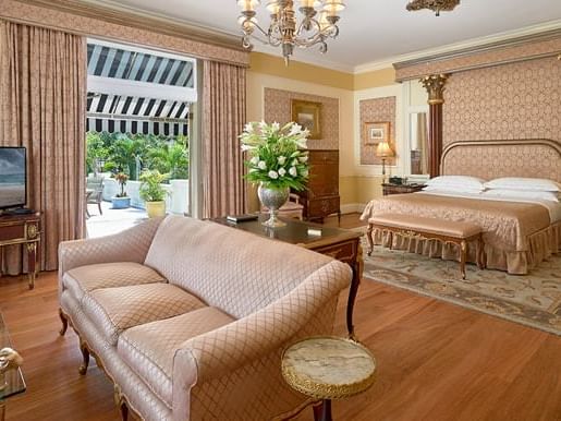 The Blanche Blackwell Suite living room at Terra Nova All Suite
