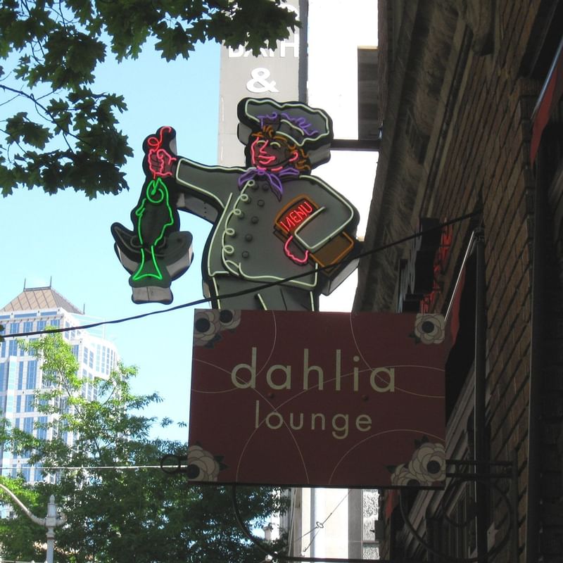 Exterior of dahlia lounge near Warwick Seattle