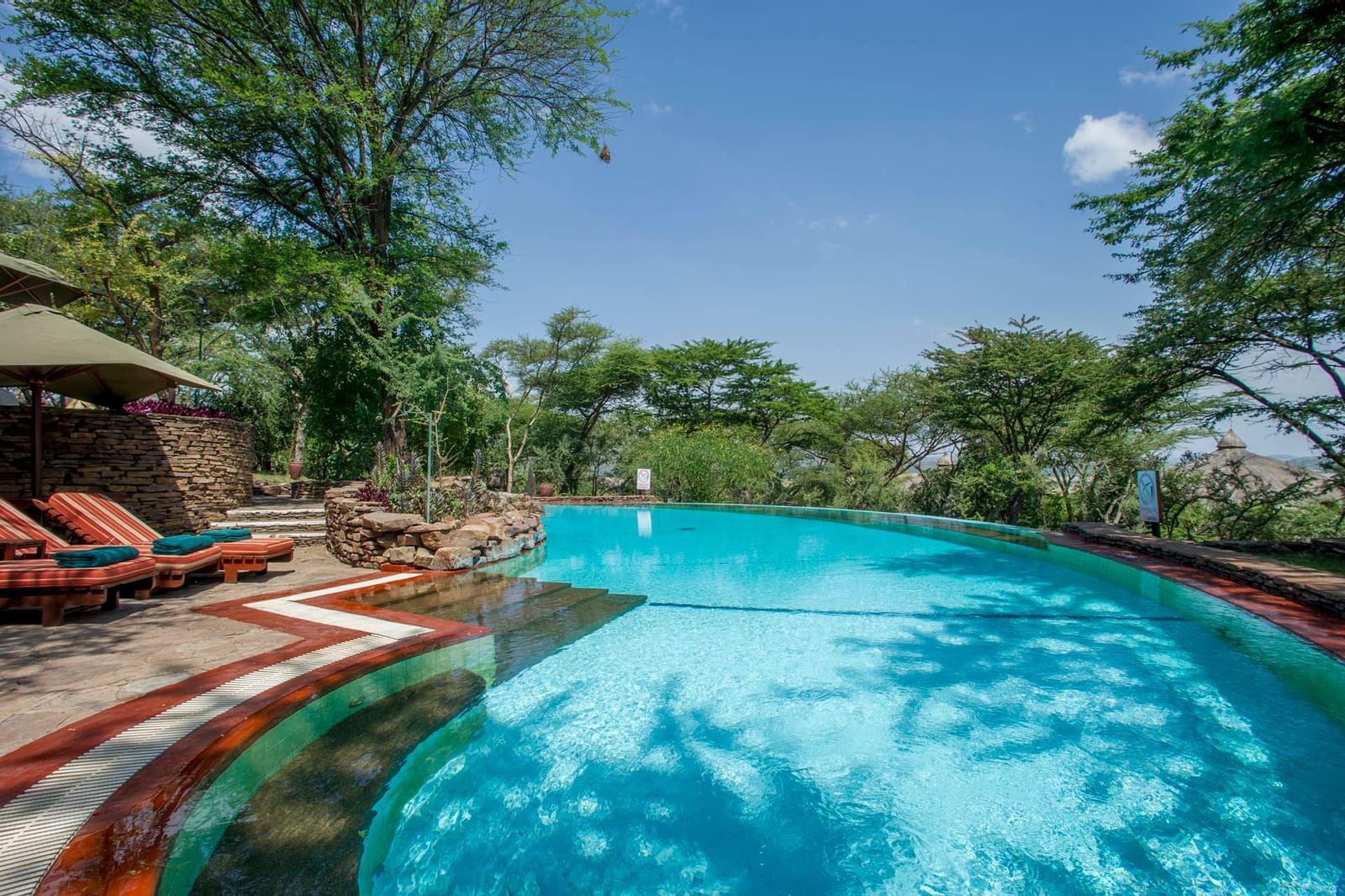 View of the hotel Pool at Serengeti Serena Safari Lodge