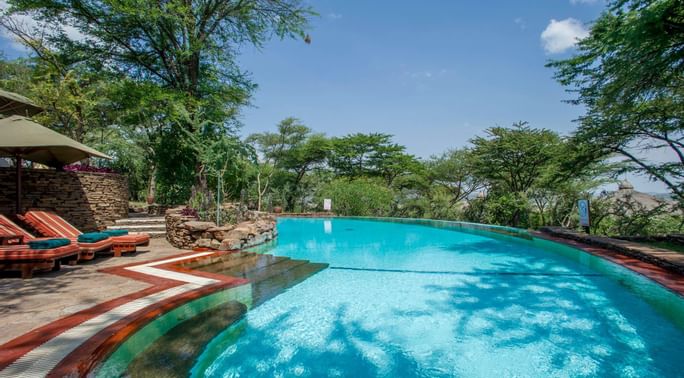 View of the hotel Pool at Serengeti Serena Safari Lodge