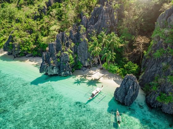 Aerial view of Philippines Beach near Hop Inn Hotel