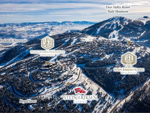Stein Eriksen Estates Aerial Labeled Map
