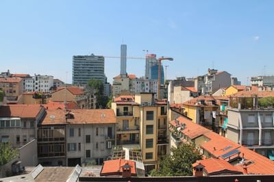 City view from Hotel Mozart in Milan