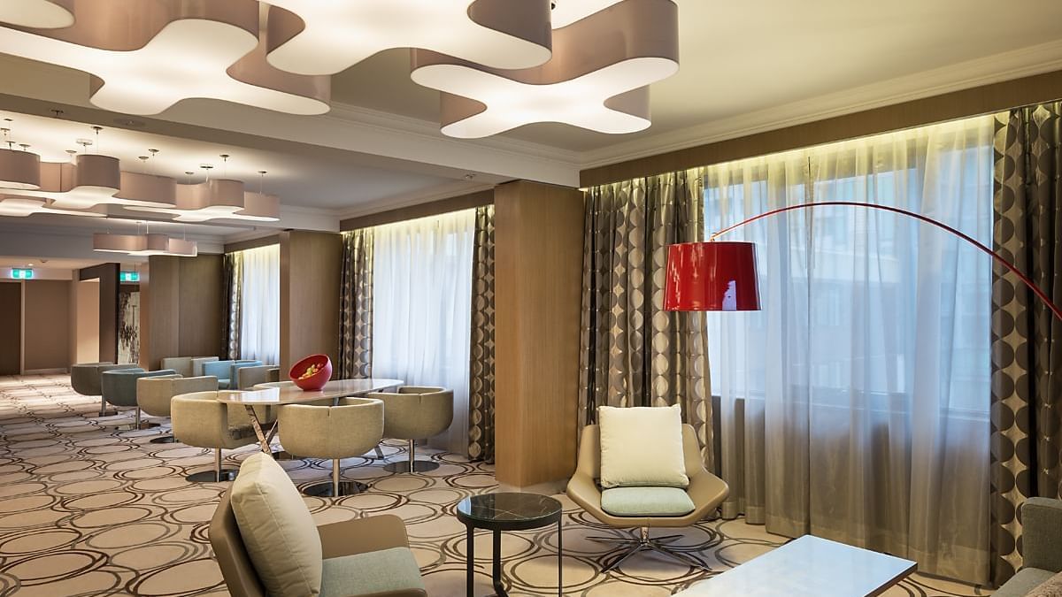Seating of executive lounge at Pullman albert park