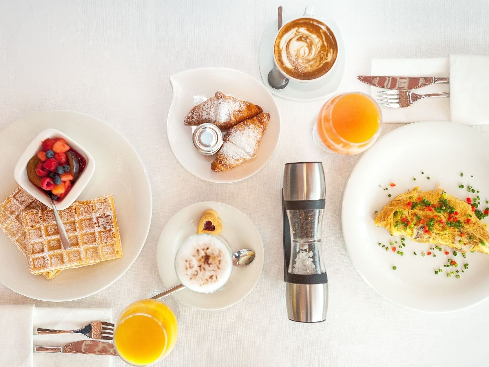 Close up of an Elegant Breakfast at The Granary La Suite Hotel