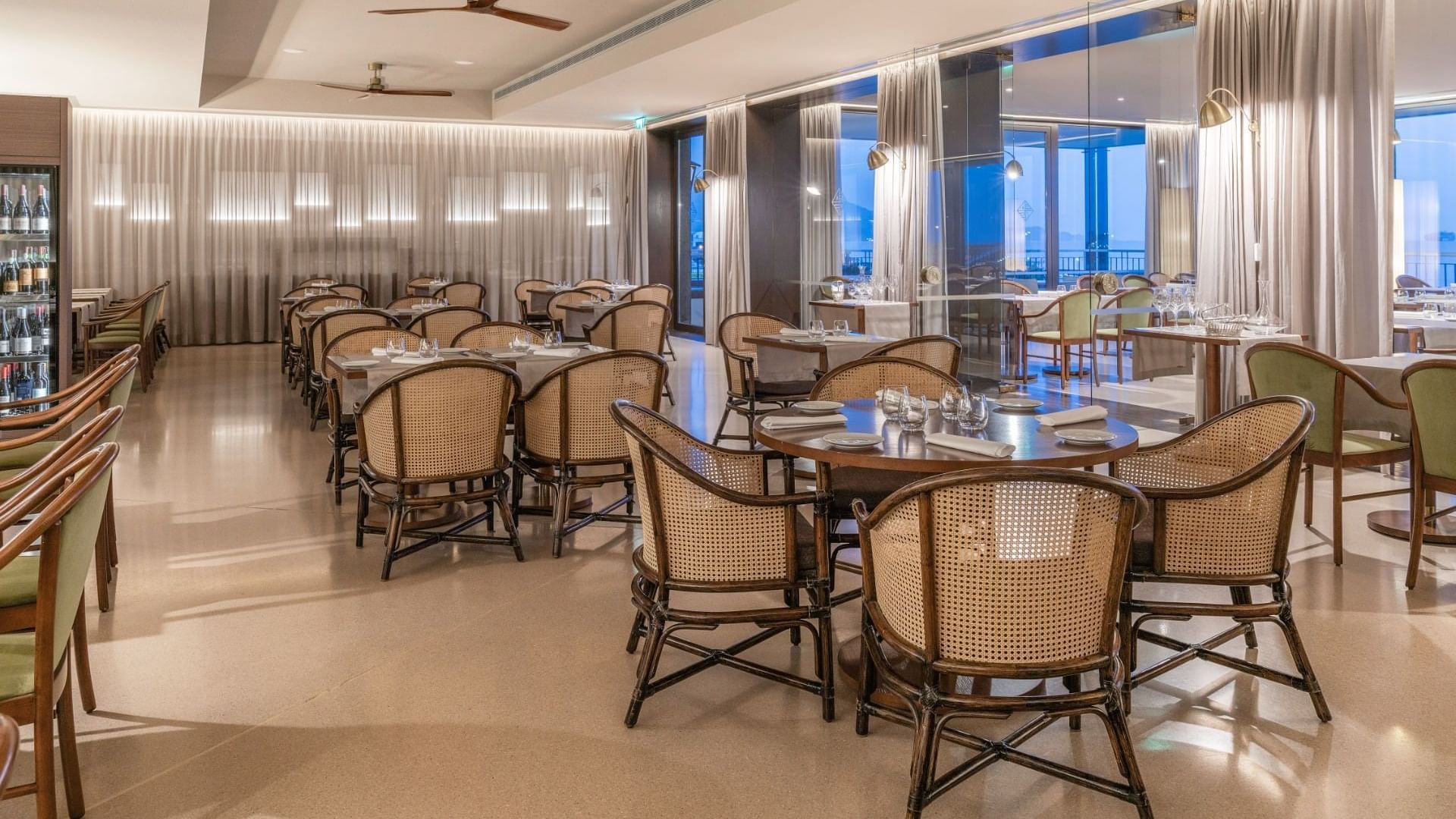 Dining hall of Balcony Restaurant at Bensaude Hotels Collection