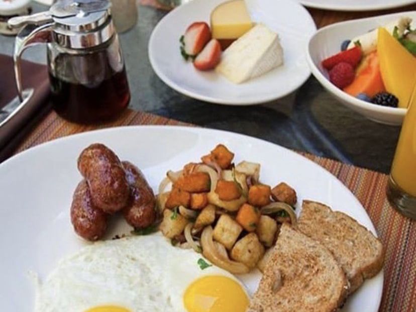 Breakfast served in a room at Hotel El Convento