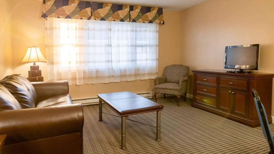 Living Area of One-Bedroom Accessible Suite at Brigantine Beach