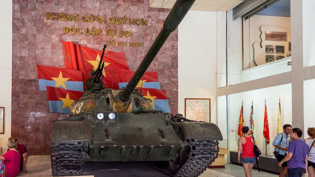 A tank exhibited in Vietnam Military History Museum near Sunway Hotel Hanoi