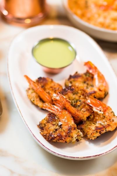 Chilli Panko Tiger Prawns At May Fair Kitchen