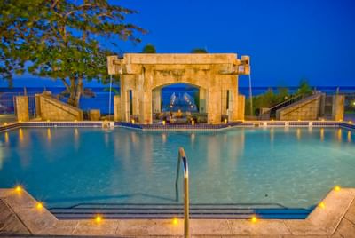 Pool with lights in the evening at Holiday Inn Montego Bay