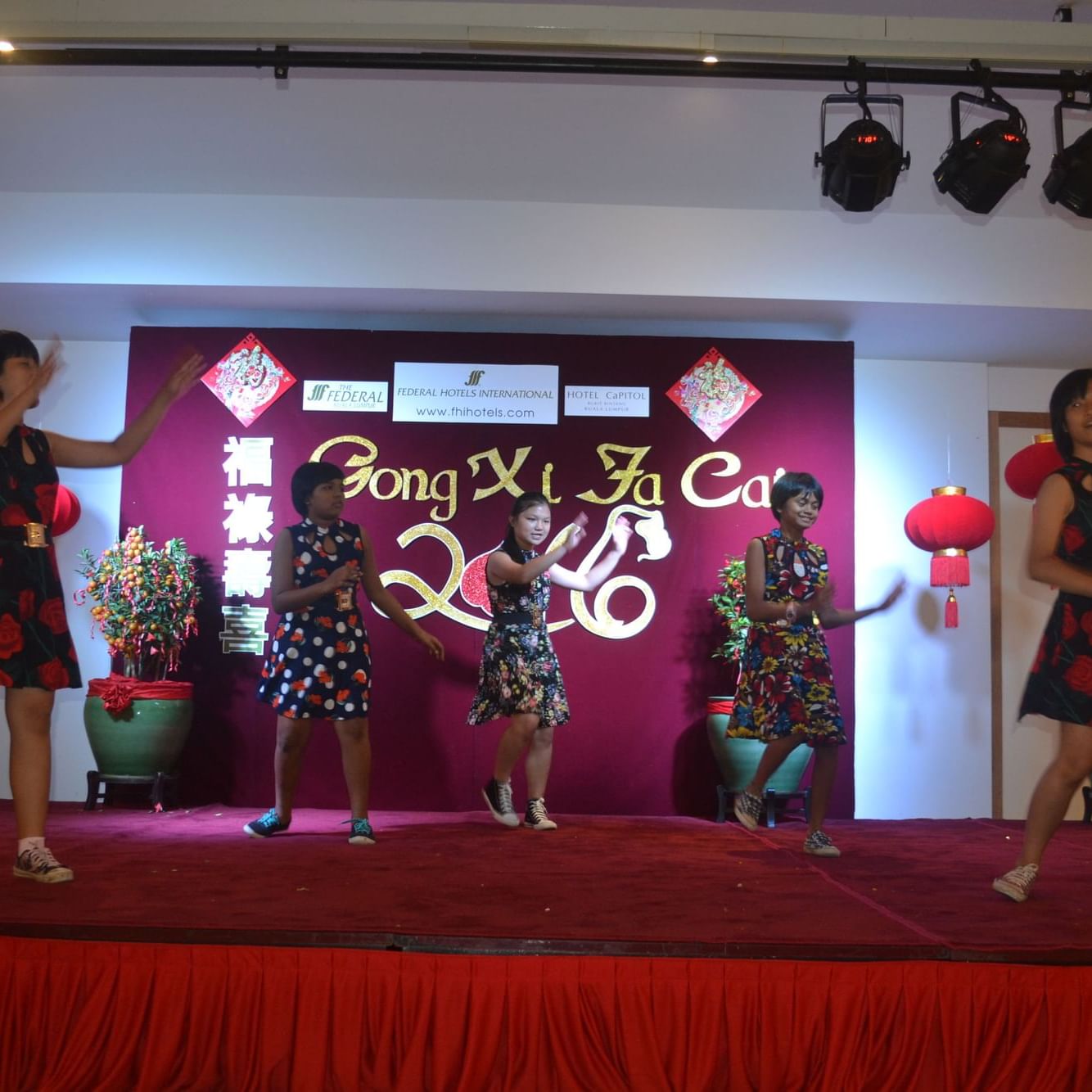 Kids performing in a charity treat at Federal Hotels