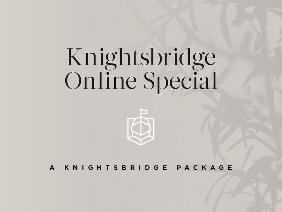 A poster of online special offers by Hotel knightsbridge