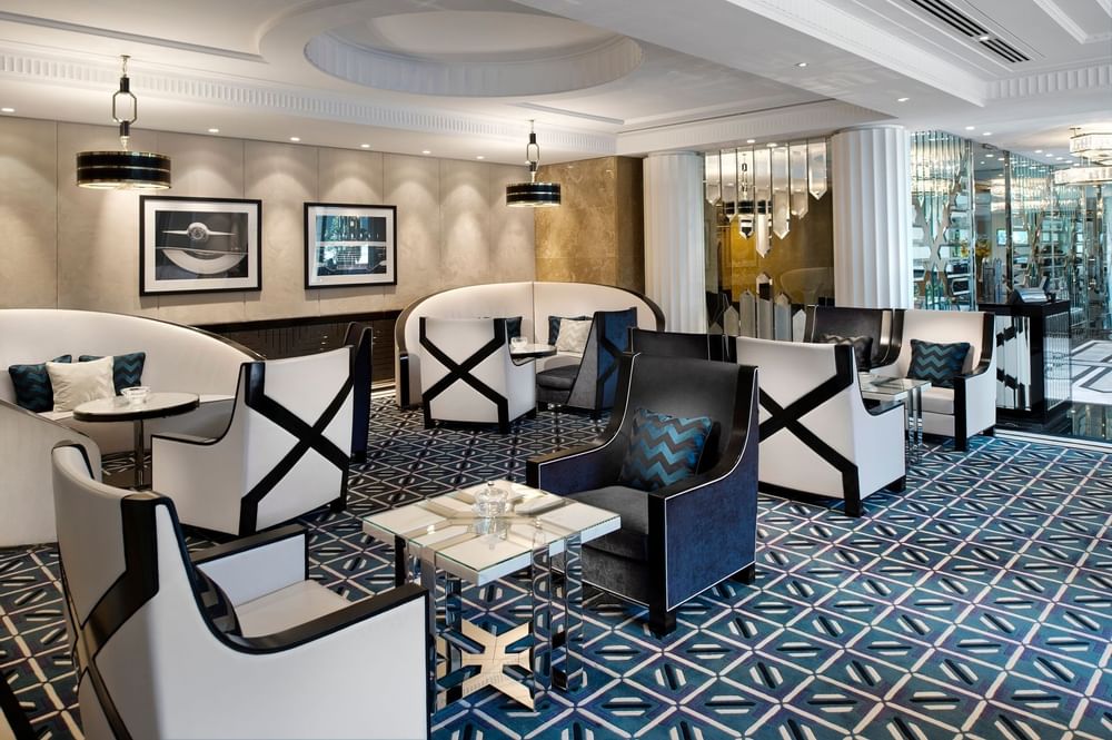 Lobby area with sofa chairs at Crown Towers Melbourne