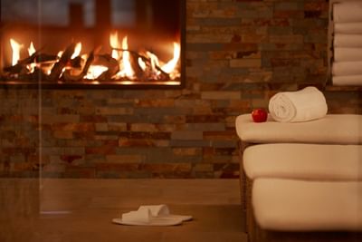 Massage Spa with Fireside at Hotel Seehof Davos