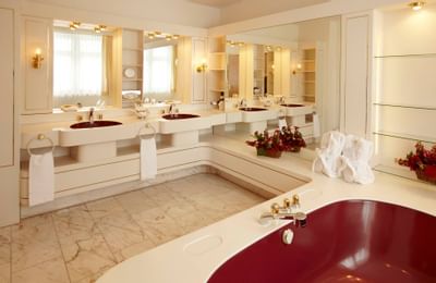 Suite bathroom at Precise Seehof Davos Klosters hotel