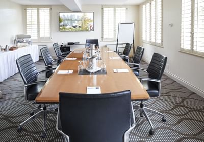The elegant Executive Boardroom at Granville island Hotel