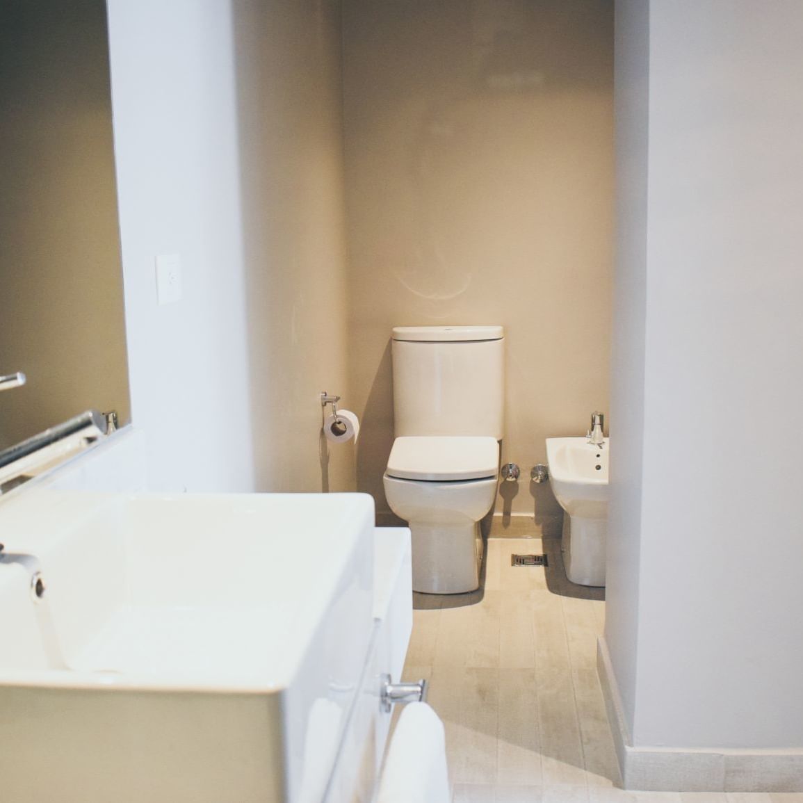 Interior view of the bathroom in Executive Suite at DOT Hotels