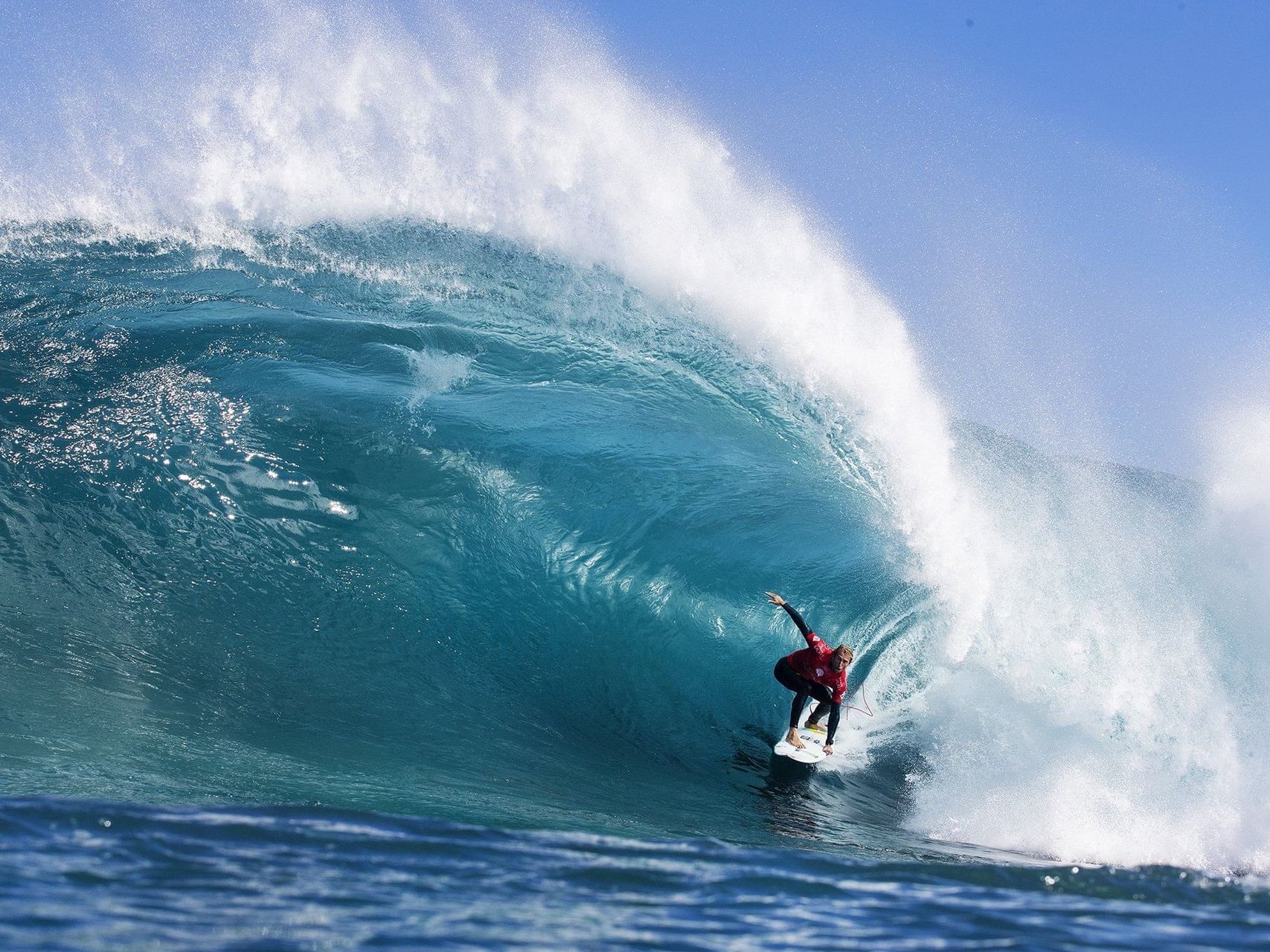 Close up of a surfer surfing at Pullman Bunker Bay Resort