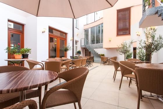 Terrace at Hotel Carol in Prague