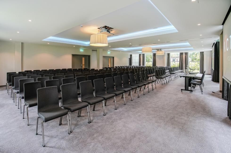 Hook Heath room in Garden Suite oom set up for meeting at Gorse Hill one of the Country House Conference Venues in Surrey
