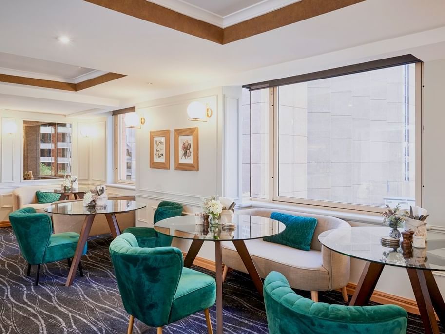 Elegant dining tables at The Sebel Quay West Suites Sydney