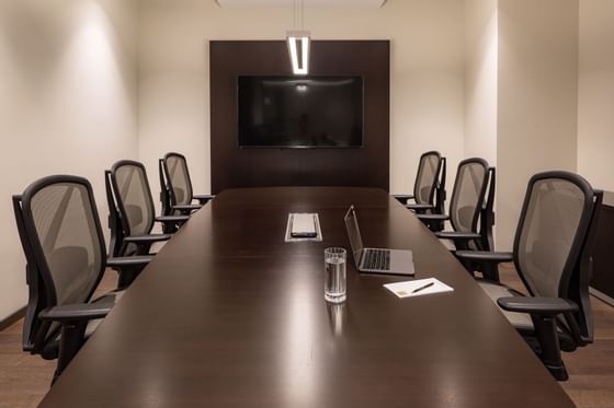 Conference table in a meeting room at ReStays Ottawa