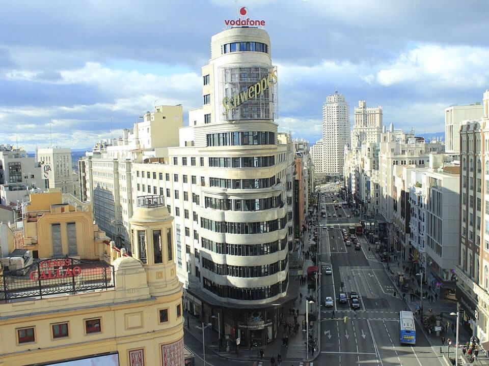Vistas desde El Corte Inglés de Callao en Madrid