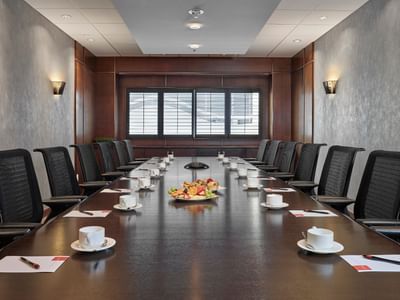 Conference set up in a meeting room at Matrix Hotel