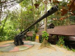 Cannon gun in Penang war museum near the Wembley Hotel
