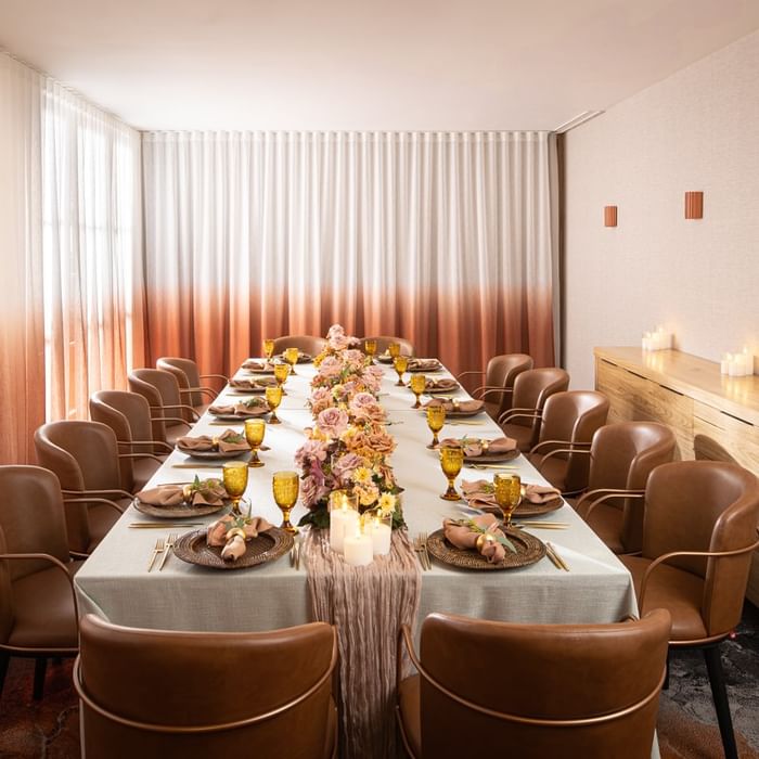 Elegant private dining setup