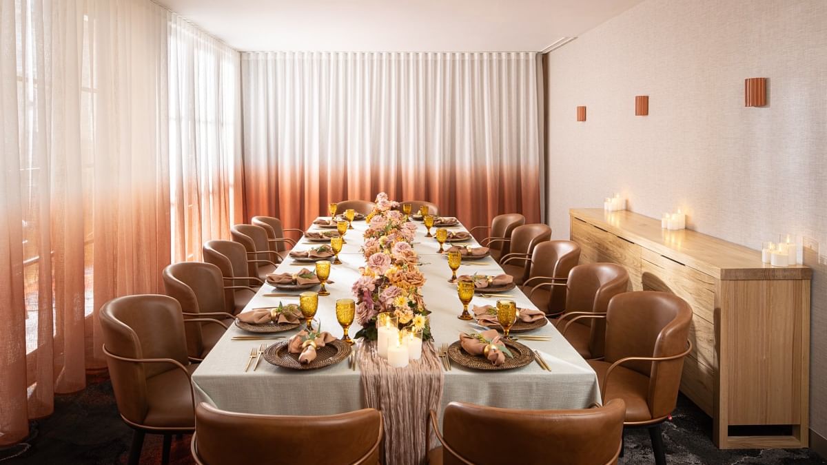 Elegant private dining setup