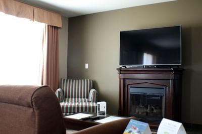 TV on mantel