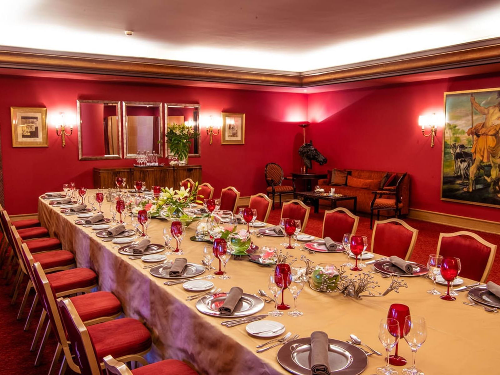 Table arranged in Estoril Private Dining Room at Hotel Cascais Miragem Health & Spa