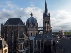 Aerial view of Aachen Cathedral near Rheinland Hotel Kollektion