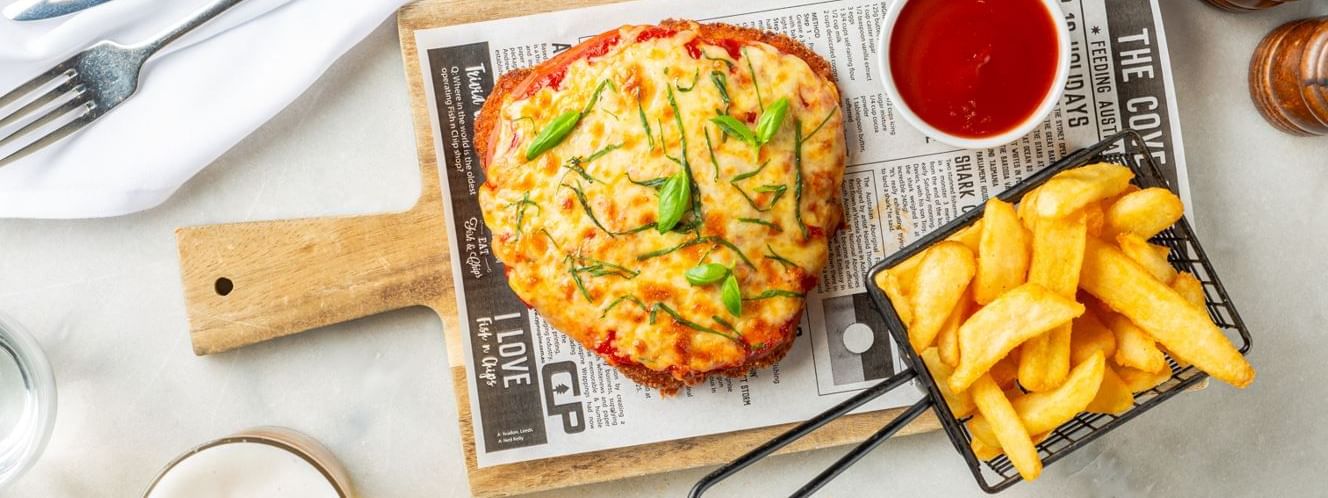 Fries, Chicken parmesan, Meze Restaurant, Novotel Glen Waverley