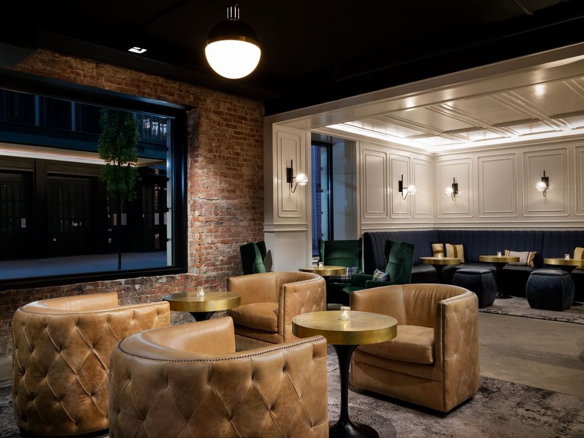 Located adjacent to Arthouse Bar, the Lounge boasts banquette seating ...