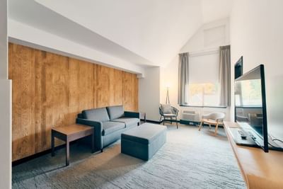 Loungers & TV in Junior Suite living area, Aava Whistler Hotel