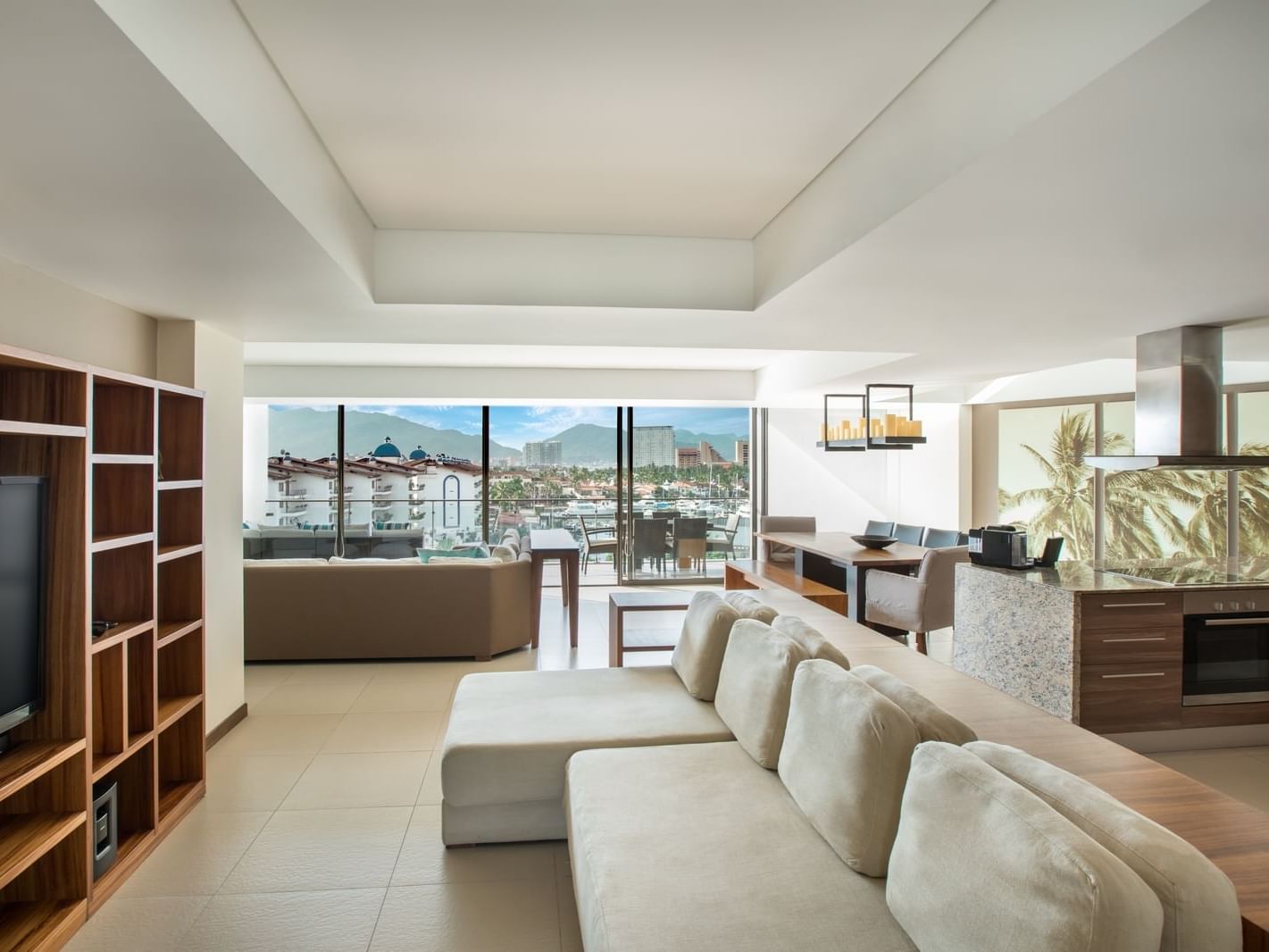 City view seating area of Grand Club Marina Condo at Live Aqua